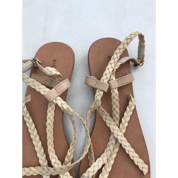 Nine West Sandals Flats Braided Strappy Emmalynol - Picture 4 of 8